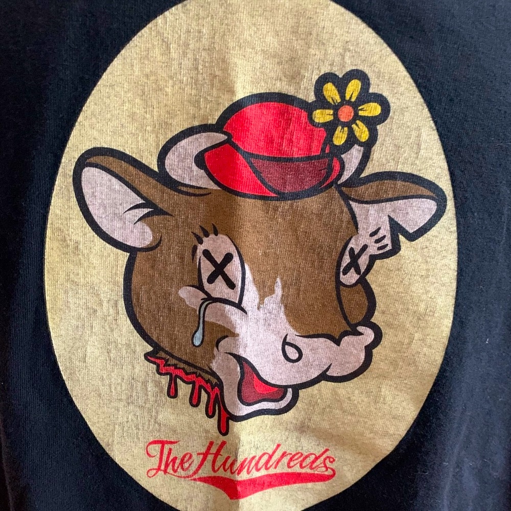 The Hundreds Vintage Deer Head Logo Black T Shirt Mens Sz. M EXCELLENT CON! RARE
